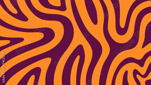 orange waves line seamless pattern background