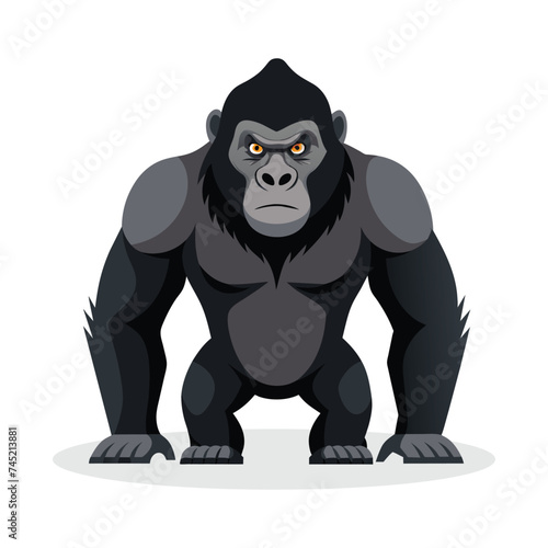 Gorillas Animal flat vector illustration