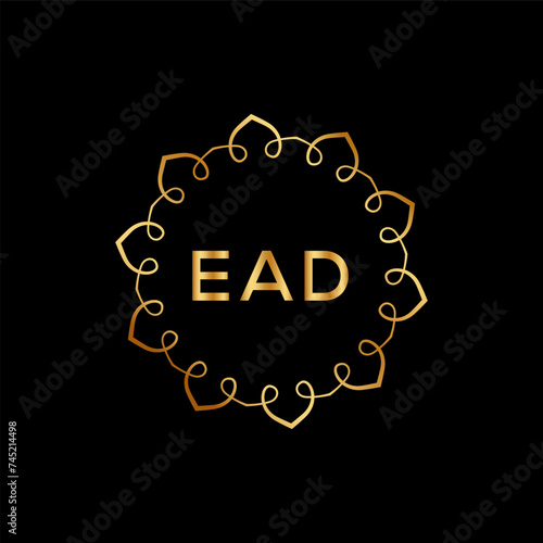 EAD Letter logo design template vector. EAD Business abstract connection vector logo. EAD icon circle logotype.
