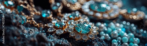 Vintage Gold Jewelry Collection with Gemstones
 photo
