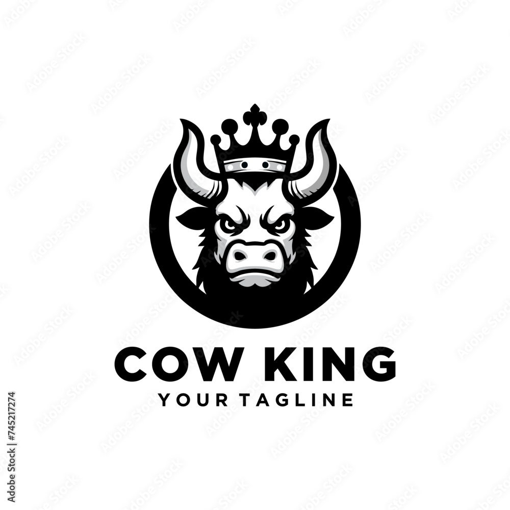 Bull head angry logo vector. Animal bull logo vector Bull head angry logo vector. Animal bull logo vector