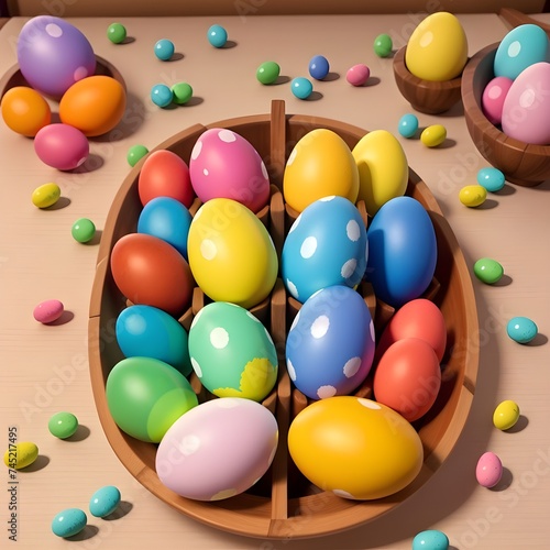 Colorful Eater Eggs, Decorated Easter Eggs