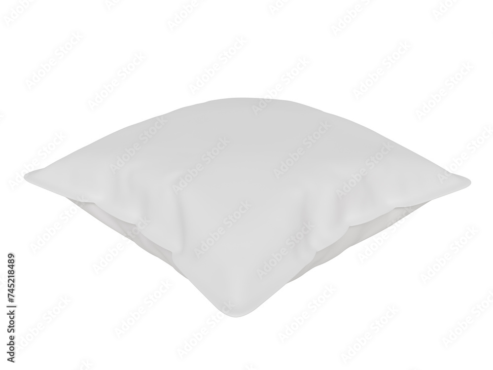 Fototapeta premium Mockup white square pillow. 3d render