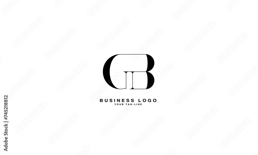 GB, BG, G, B, Abstract Letters Logo Monogram GB, BG, G, B, Abstract Letters Logo Monogram