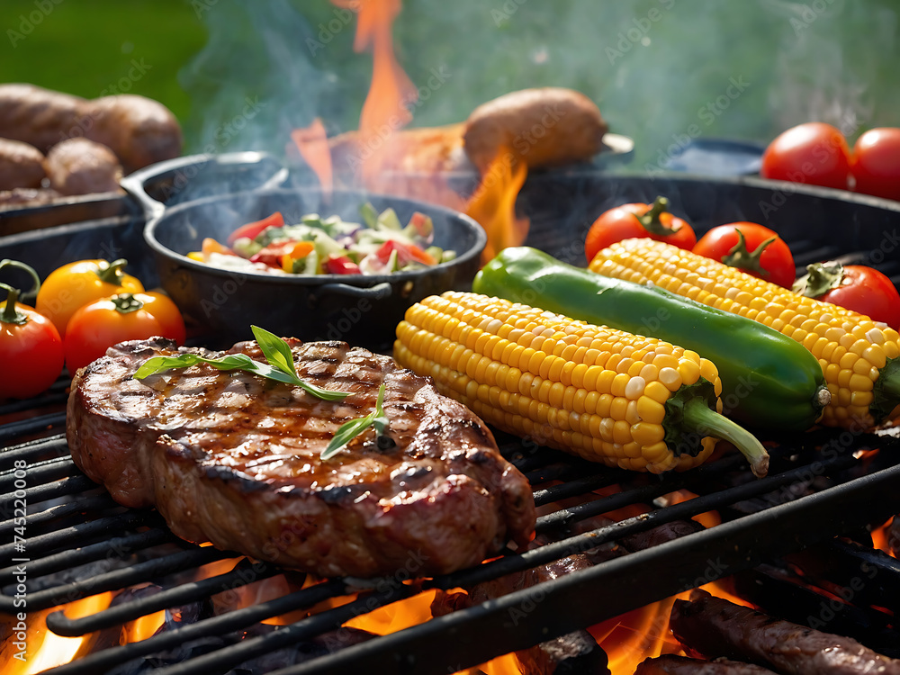 Letni Grill: Steki i Warzywa na Ruszcie