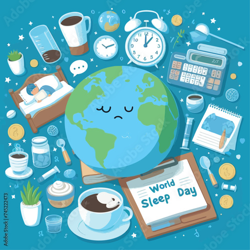 World Sleep Day background 