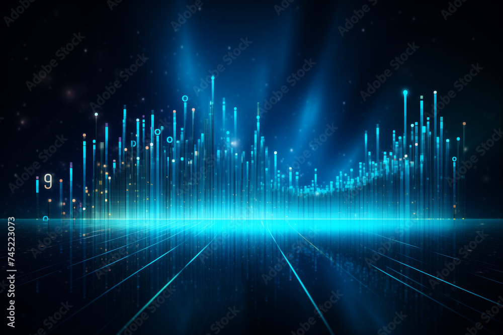 Naklejka premium Abstract technology digital line electronic network data innovation concept background.
