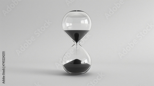 modern minimalist hourglass isolated on gray background