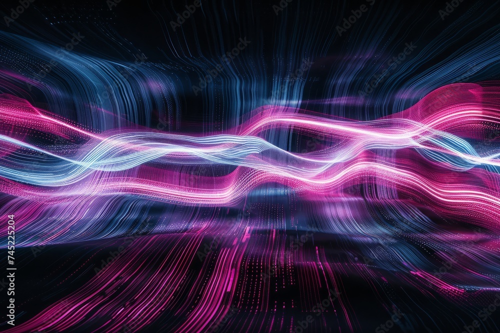 Colorful neon speed light lines background. Fiber optic Technology. Futuristic wallpaper. Banner. Illustration. Backdrop Colorful neon speed light lines background. Fiber optic Technology. Futuristic wallpaper. Banner. Illustration. Backdrop