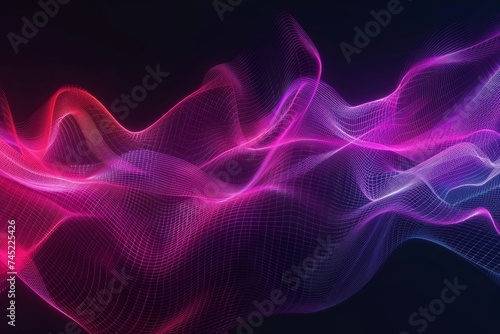 Colorful neon speed light lines background. Fiber optic Technology. Futuristic wallpaper. Banner. Illustration. Backdrop