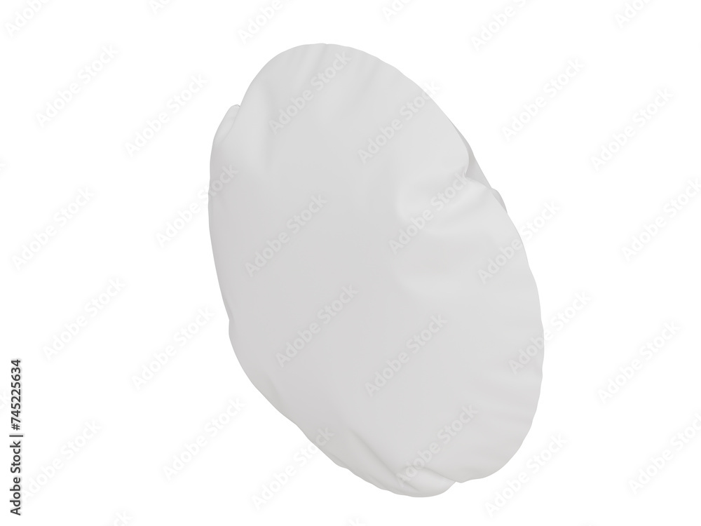 Mockup white round pillow. 3d render Mockup white round pillow. 3d render