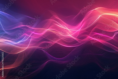 Colorful neon speed light lines background. Fiber optic Technology. Futuristic wallpaper. Banner. Illustration. Backdrop © Wasin