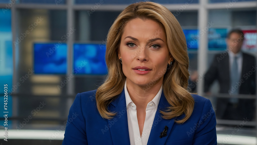 Profesjonalna Prezenterka w Studio Wiadomości