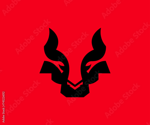 Simple and Modern Bull Head Logo Design for your business