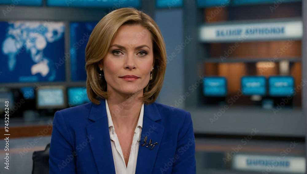 Profesjonalna Prezenterka w Studio Wiadomości