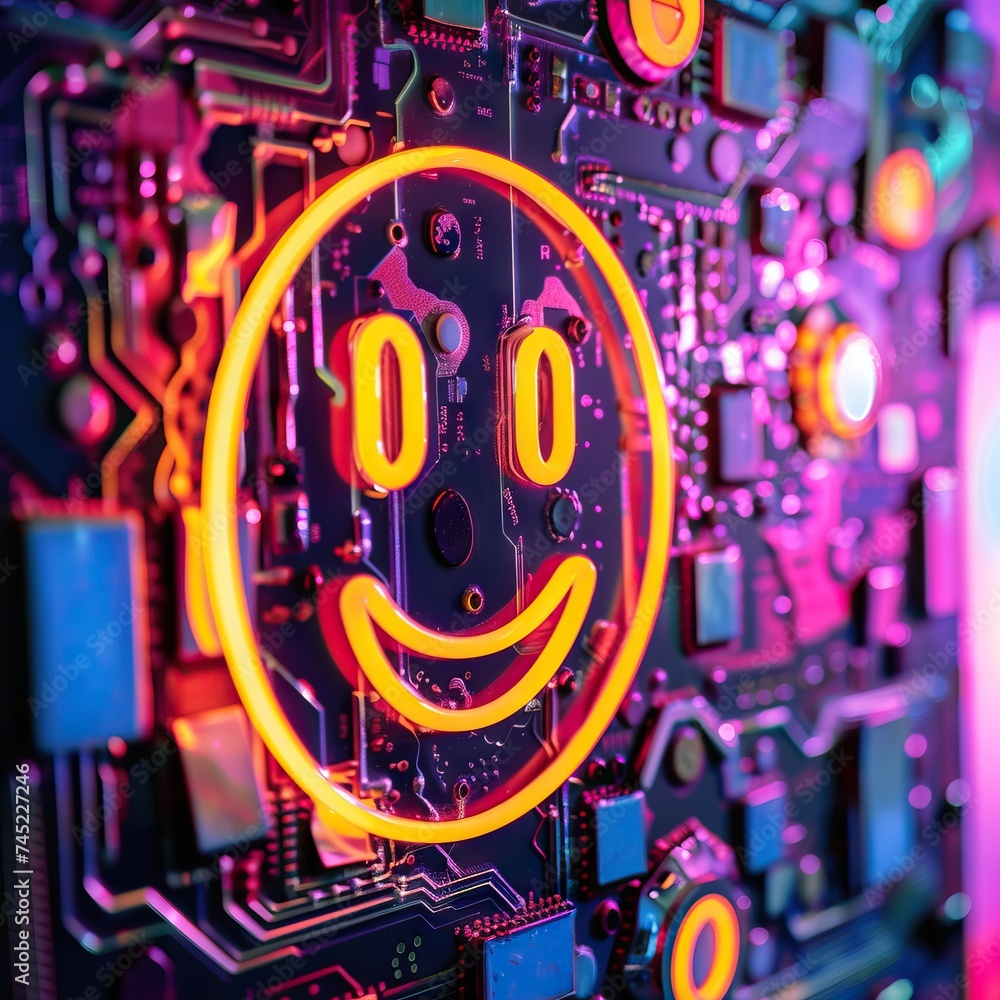 hitech futuristic Metaverse In a world where emojis influence karma a