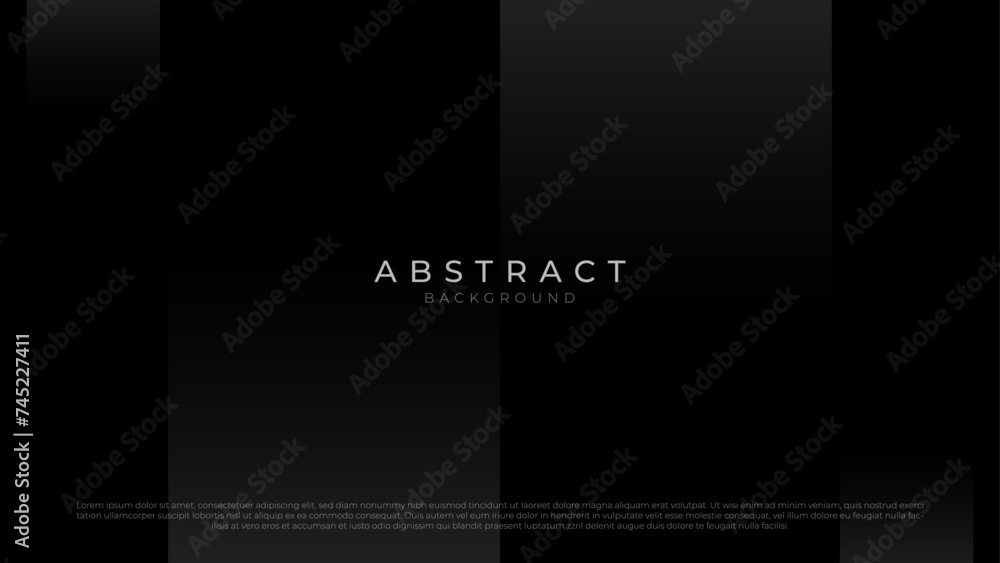 Minimalist Black Abstract Background with Luxury Dark Wallpaper in 4k. Geometric Shapes Design Background for Poster, Website, Presentation and Banner Vector - obrazy, fototapety, plakaty 