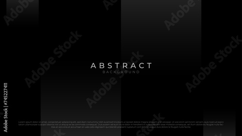 Minimalist Black Abstract Background with Luxury Dark Wallpaper in 4k. Geometric Shapes Design Background for Poster, Website, Presentation and Banner Vector photo