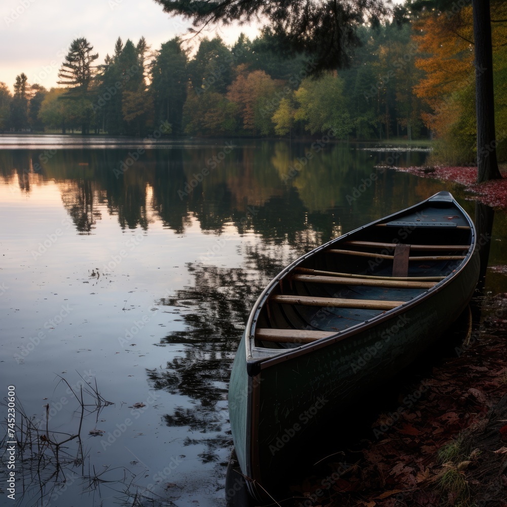 boat on the lake