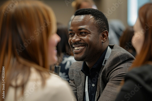 Around the conference room, professionals smiled with genuine warmth, building bridges of trust and mutual respect. © Maksym
