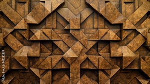 Abstract Wooden Geometric Wall Art