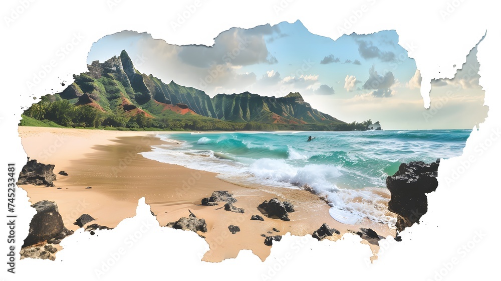 Hawaiian Beach Escape - obrazy, fototapety, plakaty 