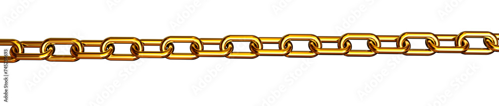 chain golden gold long isolated background - 3d rendering chain golden gold long isolated background - 3d rendering