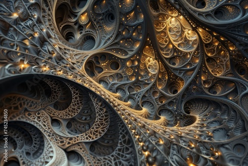 Fractal Abstract of Biological Organic Patterns
