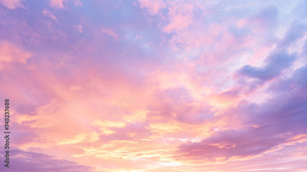 Fototapeta premium beautiful sunset sky with clouds