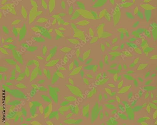 Illustration of a brown background with additional leaf designs on it