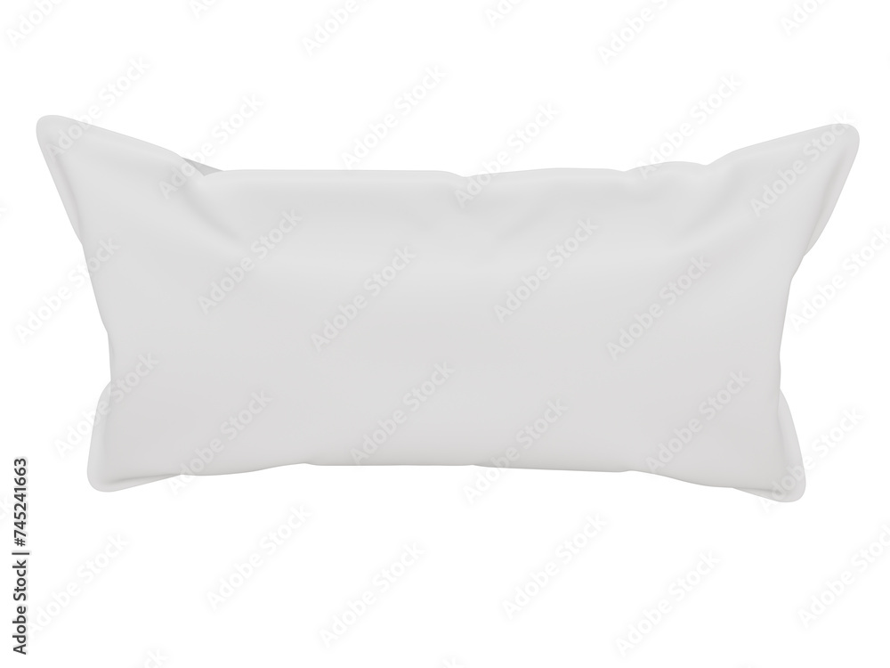 Mockup white rectangular pillow. 3d render Mockup white rectangular pillow. 3d render