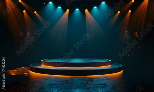 Stage with Shiny Lights