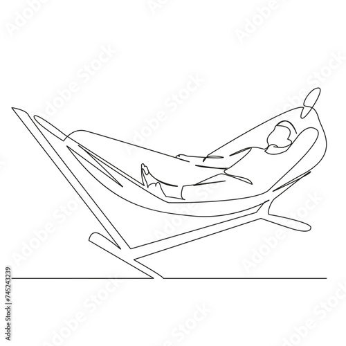 man in a hammock