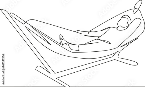 man in a hammock