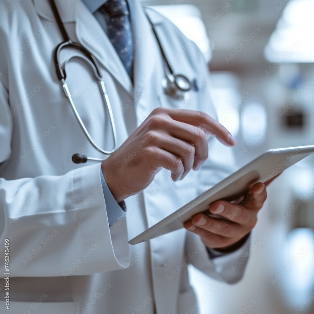 doctor writing on Tablet, doctor used a Tablet clipboard doctor writing on Tablet, doctor used a Tablet clipboard