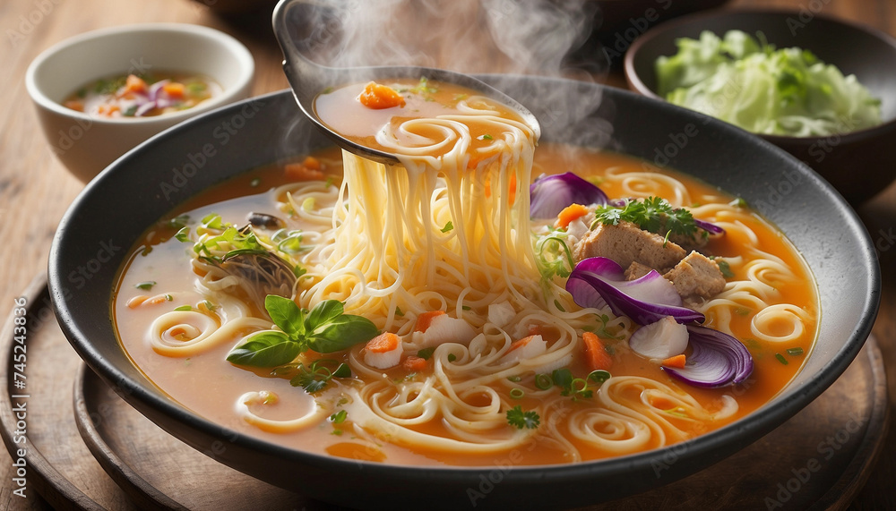 A Stunning Image Showcasing A Bowl Of Soup As A Wonderful Masterpiece 
