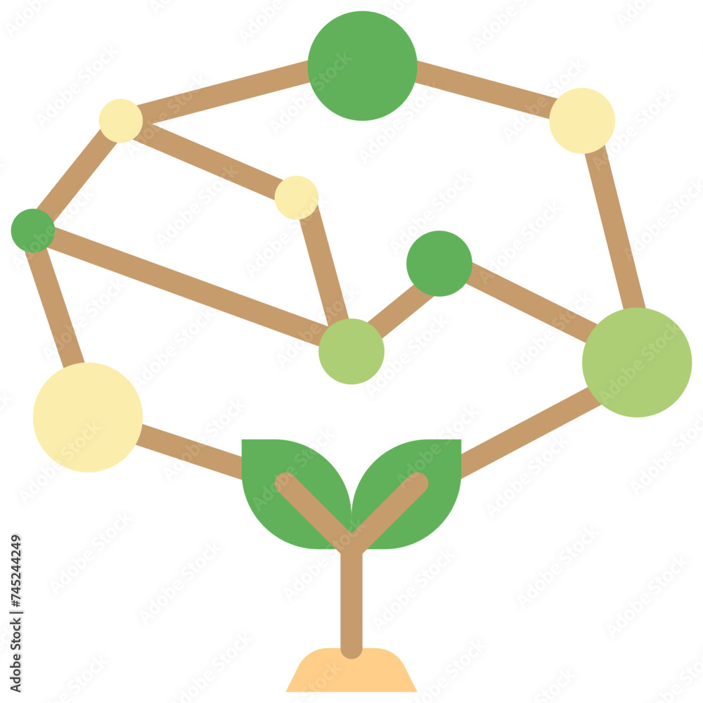 farming network flat style icons farming network flat style icons