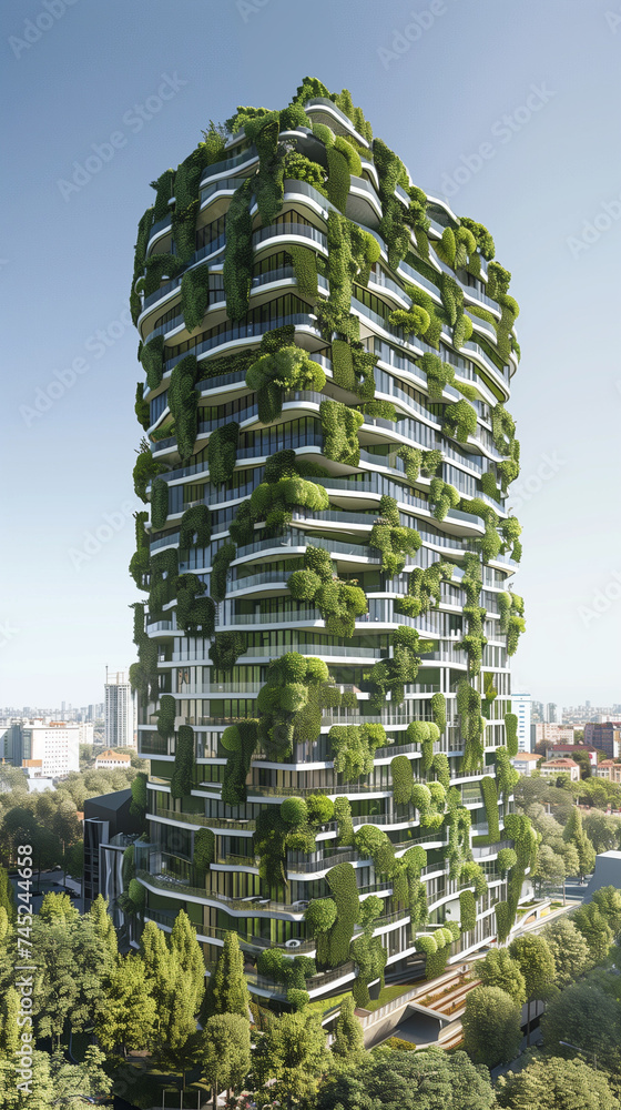 Eco-friendly futuristic building