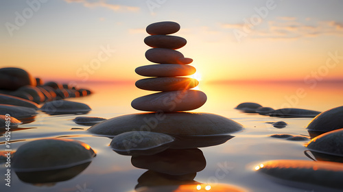 A pile of pebbles or stones on the background