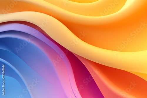 Yellow to Blue to Pink to Purple abstract fluid gradient design  curved wave in motion background for banner  wallpaper  poster  template  flier and cover