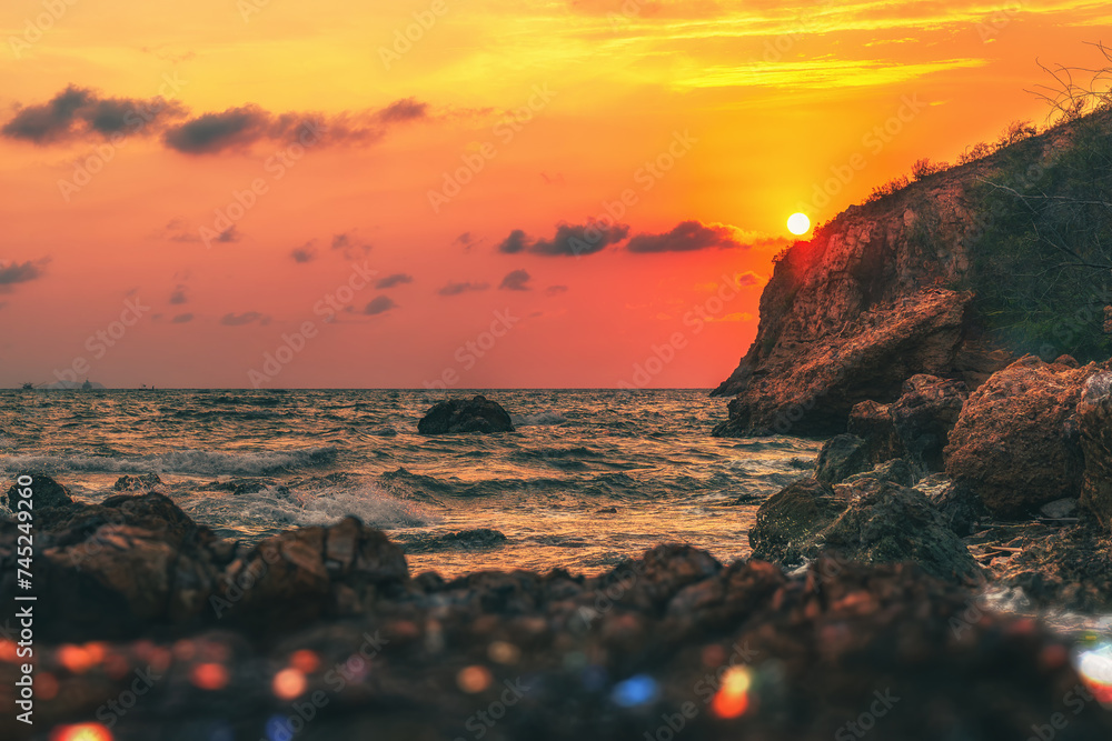 Laem Chabang cape the natural tourist attraction in Thailand close to Laem Chabang port. Laem Chabang cape the natural tourist attraction in Thailand close to Laem Chabang port.