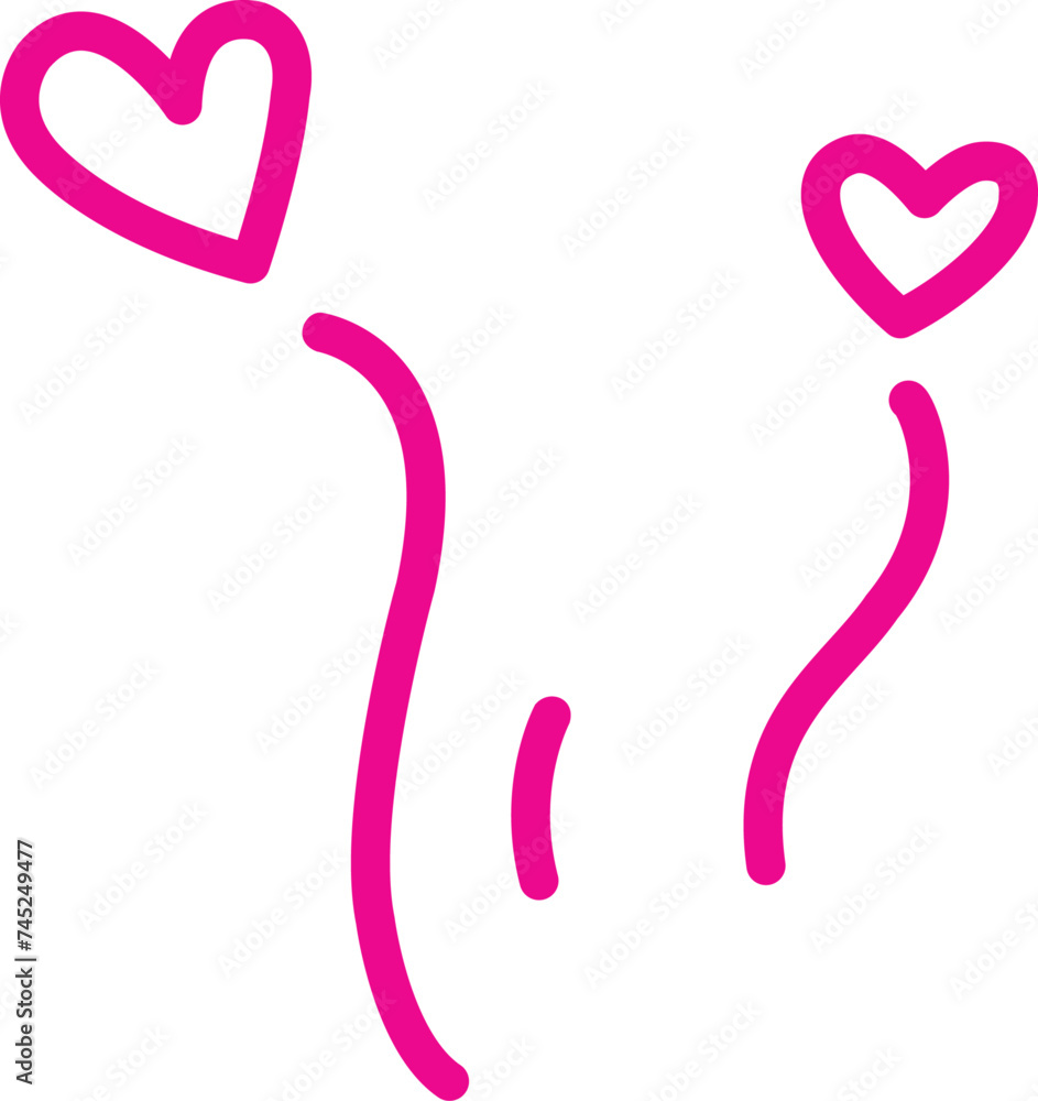 Heart line, heart icon, Valentine's Day, heart vector, pink heart Heart line, heart icon, Valentine's Day, heart vector, pink heart