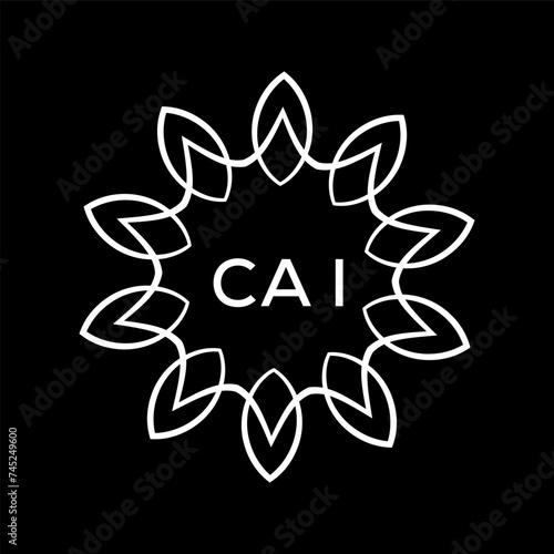 CAI Letter logo design template vector. CAI Business abstract connection vector logo. CAI icon circle logotype.
