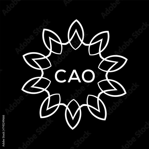 CAO Letter logo design template vector. CAO Business abstract connection vector logo. CAO icon circle logotype.
