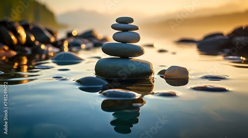 A pile of pebbles or stones on the background