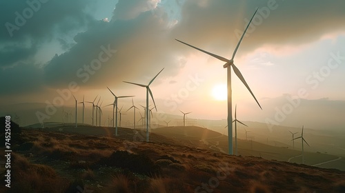 Wind power on a hillside