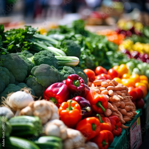 Stock image of a healthy farmer s market with fresh produce  vibrant and diverse options Generative AI