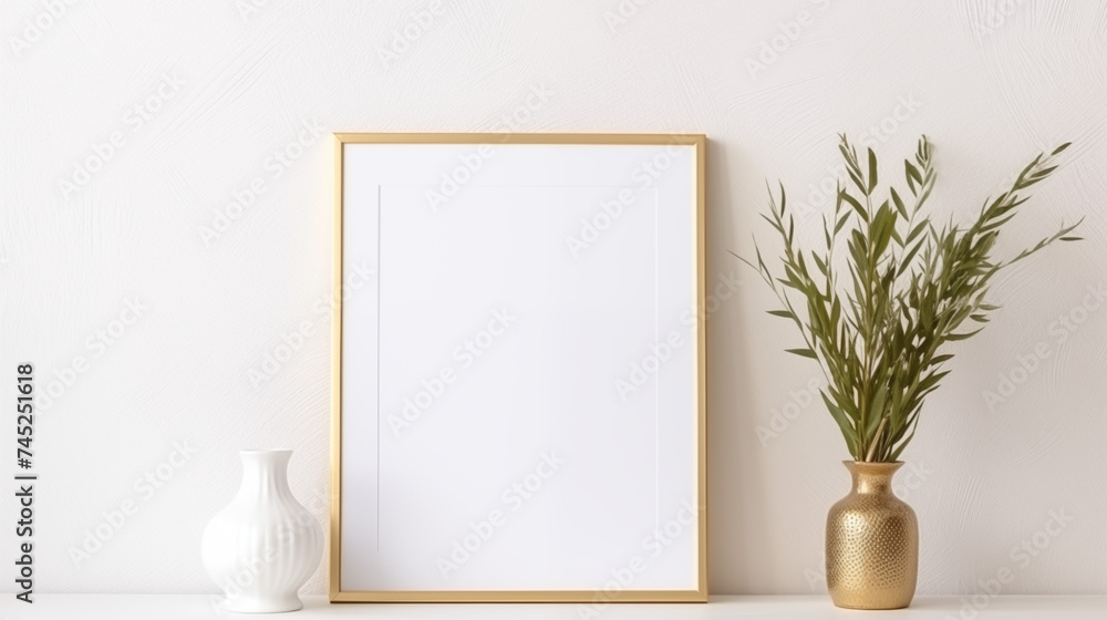 White Canvas Minimalist Frame Mockup White Canvas Minimalist Frame Mockup
