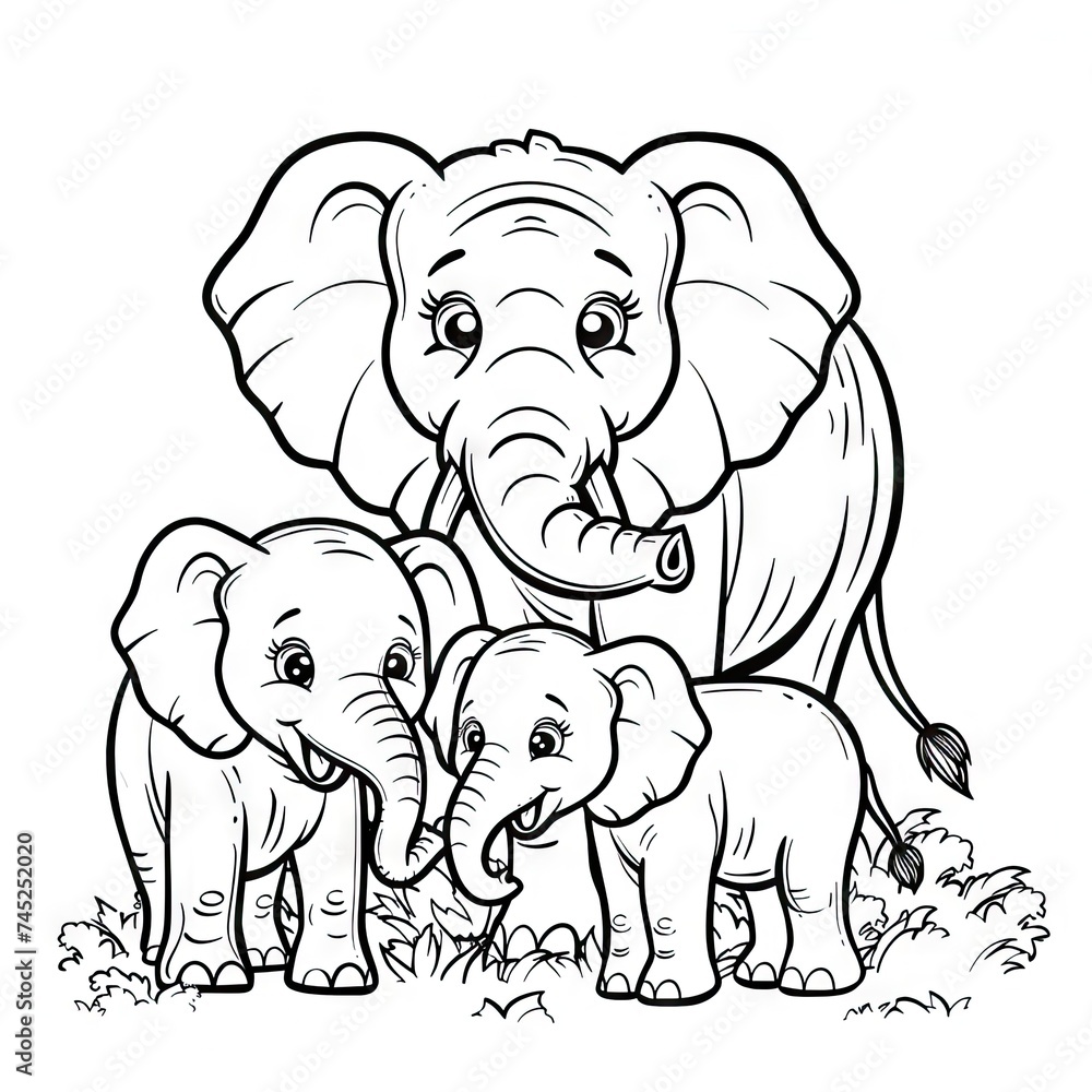 Fototapeta premium cute, elephant, wildlife 