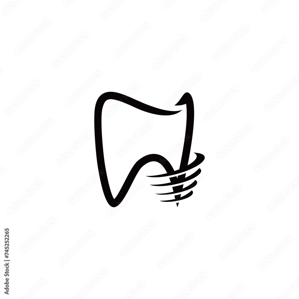 Obraz premium Dental Clinic logo template, Dental Care logo designs, Health Dent Logo design template linear style. Dental clinic Logotype concept icon. Tooth Teeth Smile Dentist Logo,
